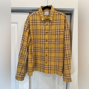 John Elliott Cropped Button Down Shirt Size 3 (Large)